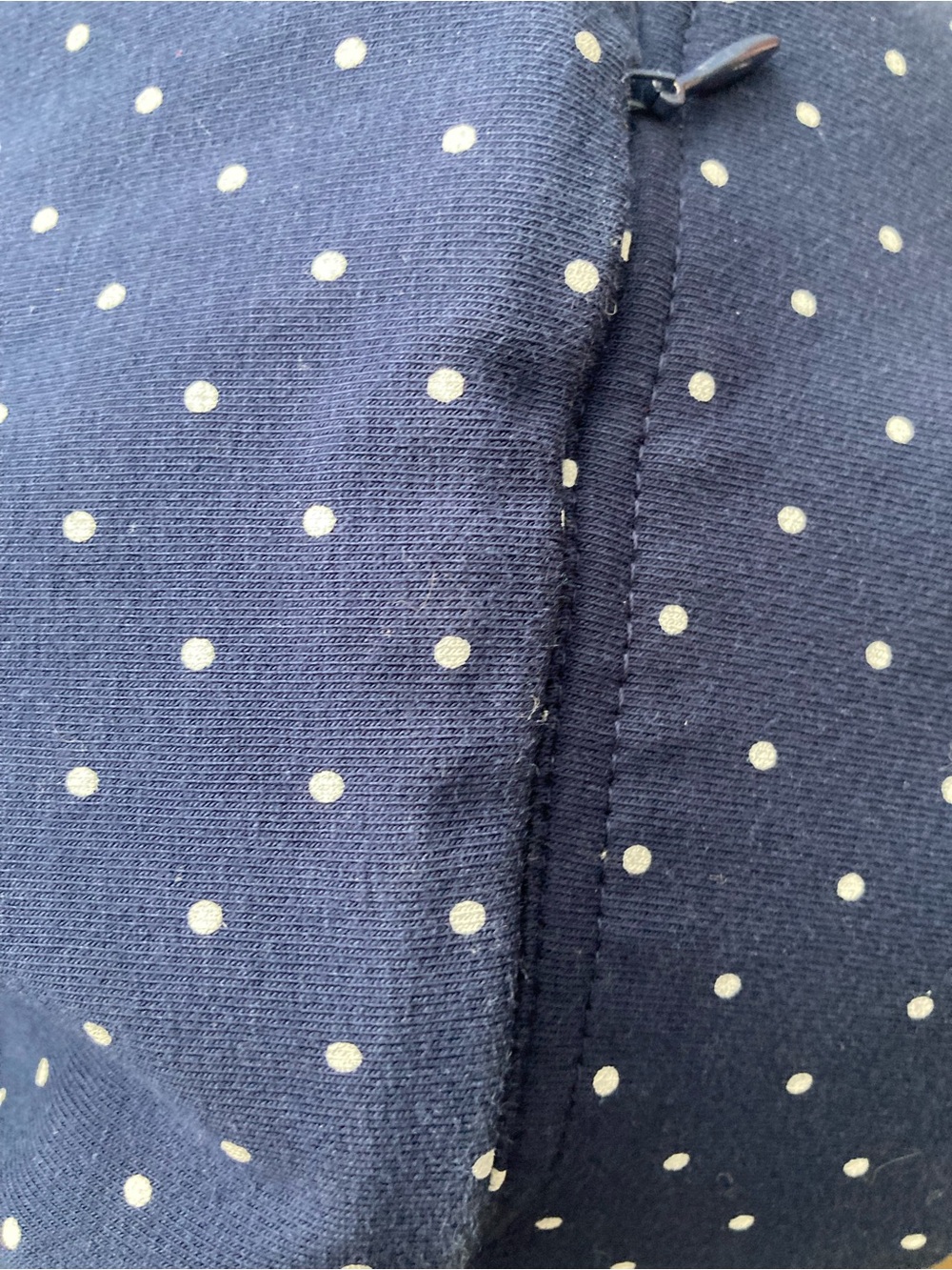 Lands' End NWOT Navy Polka Dot Cropped Capris - Picture 7 of 7